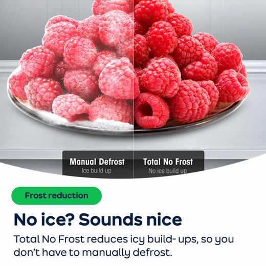 Hisense 50/50 Total No Frost Fridge Freezer - Stainless Steel - AO Annotation - Total No Frost
